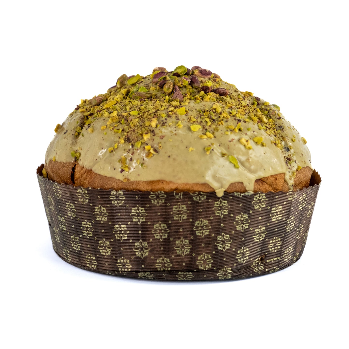 Panettone con crema di pistacchio