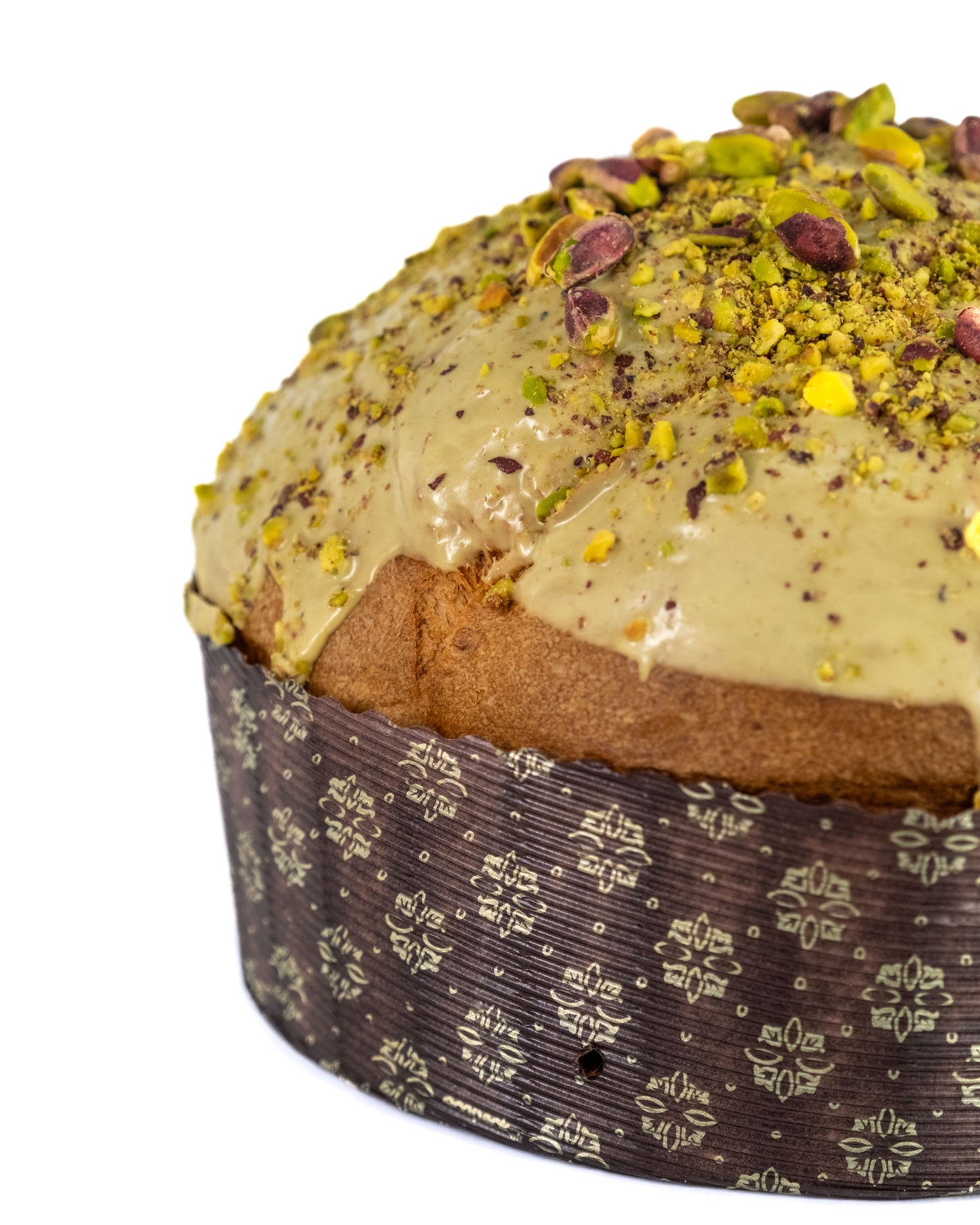 Panettone con crema di pistacchio