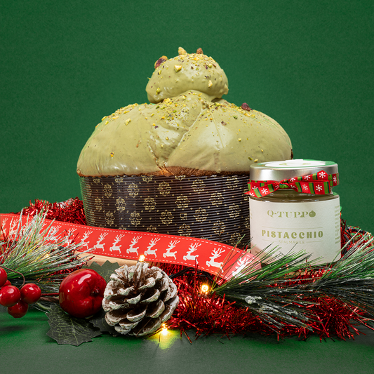 Panettone con crema di pistacchio